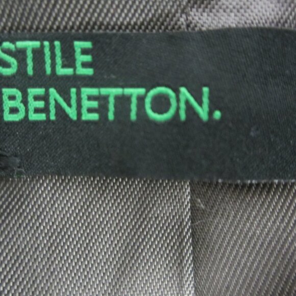 New United Colors Of Benetton Blazer Womens S Gray Houndstooth LS Blazer Jacket - Picture 3 of 14